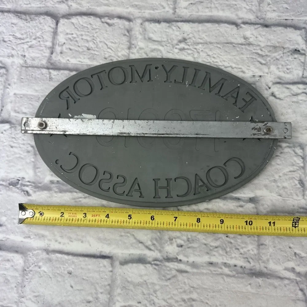 Family Motor Coach Assoc SIGN‎ Plaque Camper Mobile Trailer RV OVAL Plastic